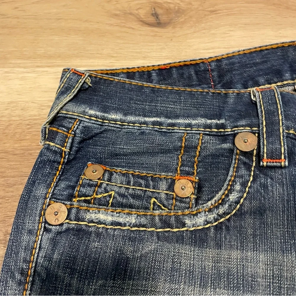 Vintage Y2K True Religion Bobby Big T Flared Jeans  Men’s 36x30 Heavy Stitched